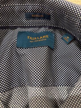 Fairlane Men's Navy Micro Dot Button-Down Shirt